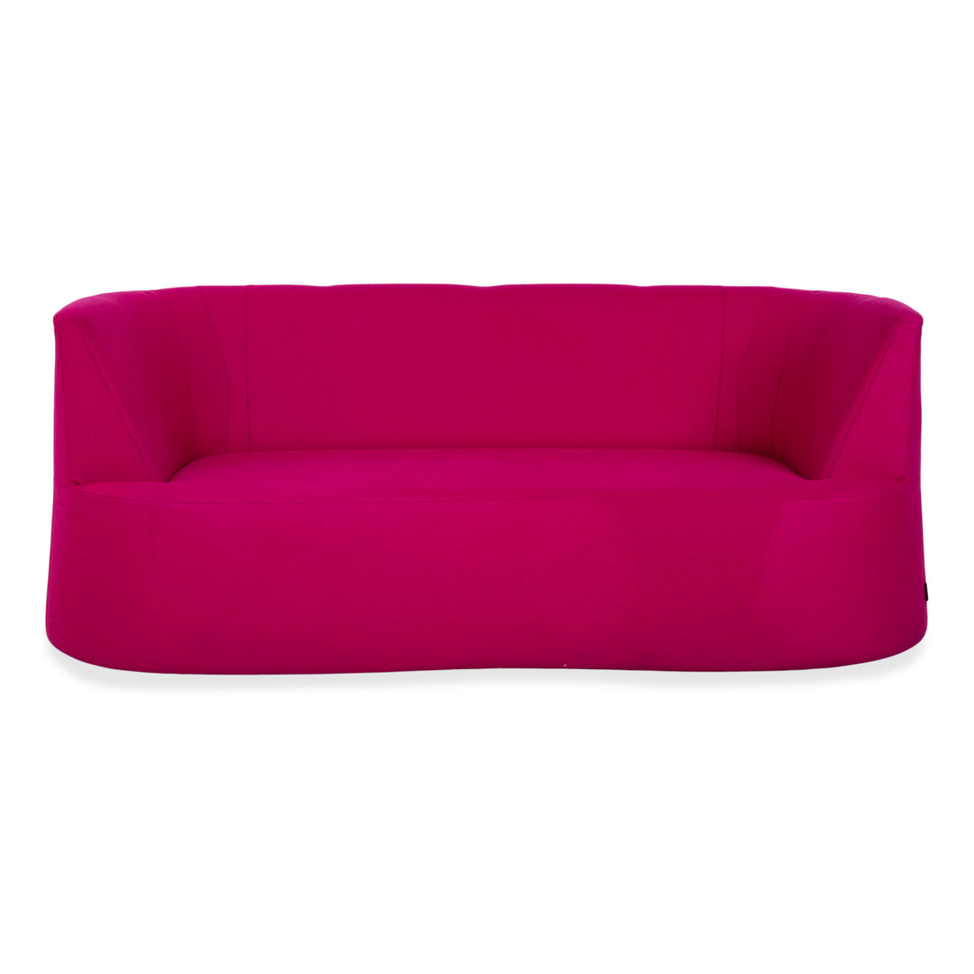 Canapé deux places Brühl Powder en tissu rose magenta