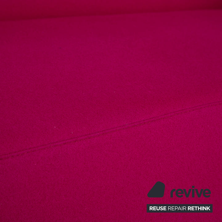 Canapé deux places Brühl Powder en tissu rose magenta