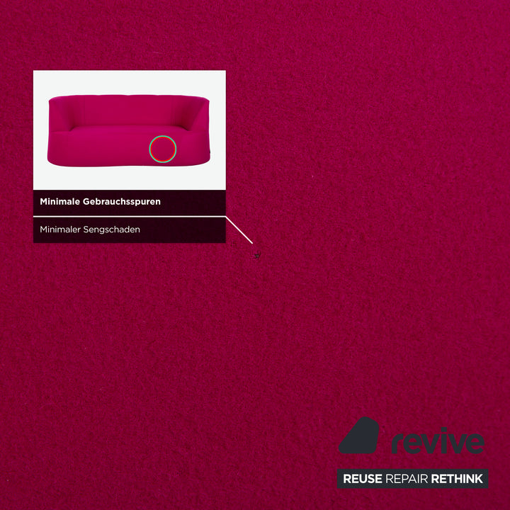 Brühl Powder fabric two-seater pink magenta sofa couch
