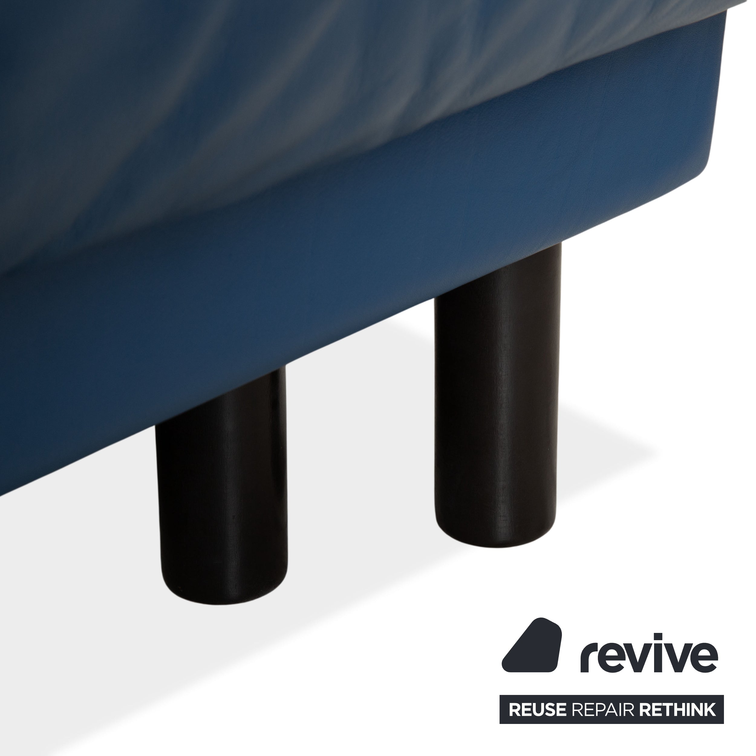 Brühl Quint Leder Zweisitzer Schlafsofa Blau manuelle Funktion Couch