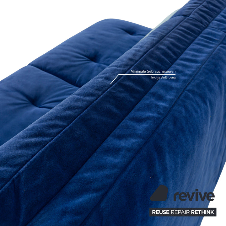 Brühl Quint fabric three-seater blue manual function sleeping function