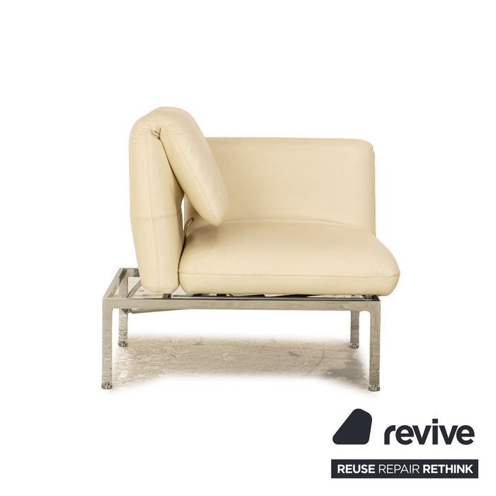 Brühl Roro Leder Sessel Garnitur Creme manuelle Funktion Relaxfunktion Schlaffunktion
