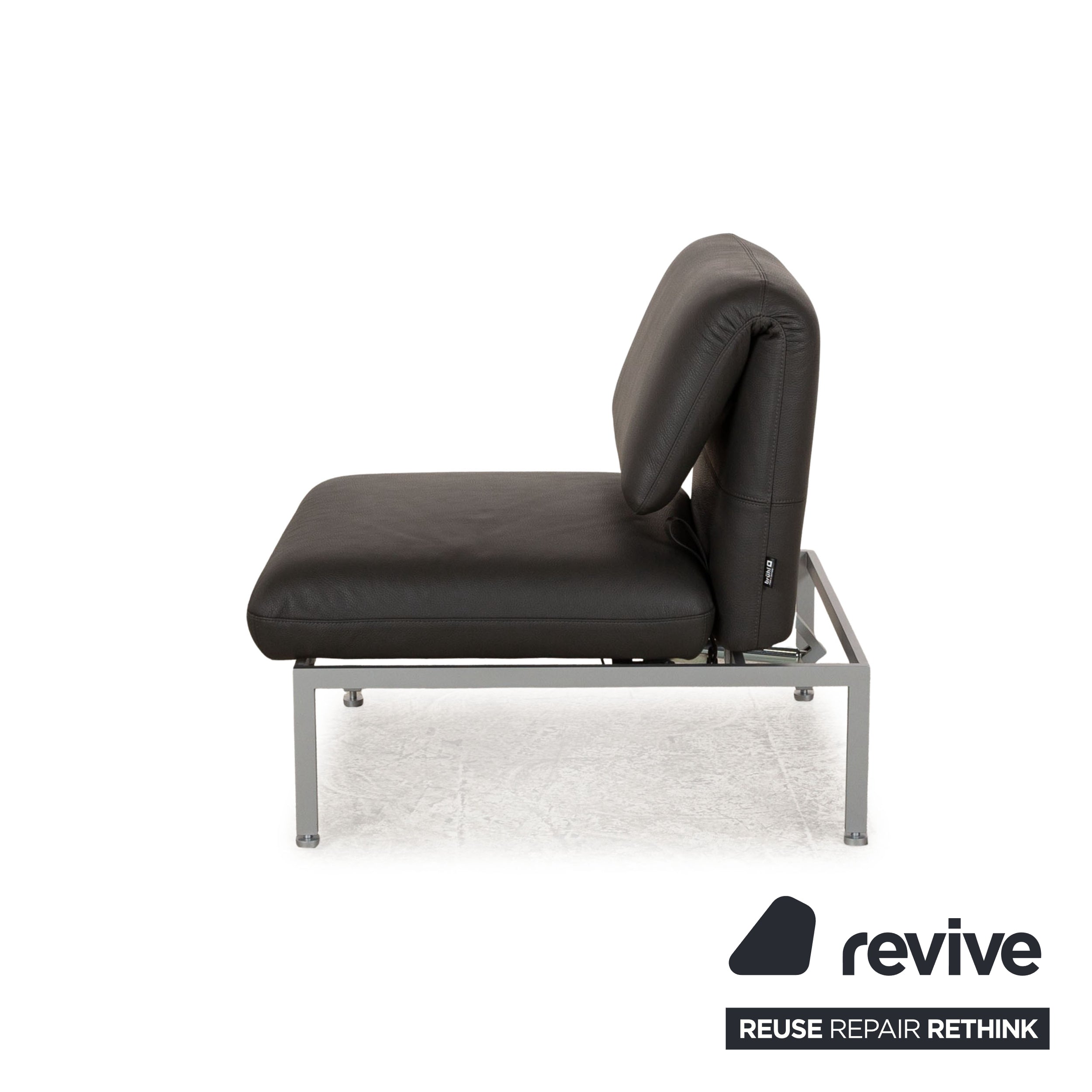 Brühl Roro Leather Armchair Grey Manual Function