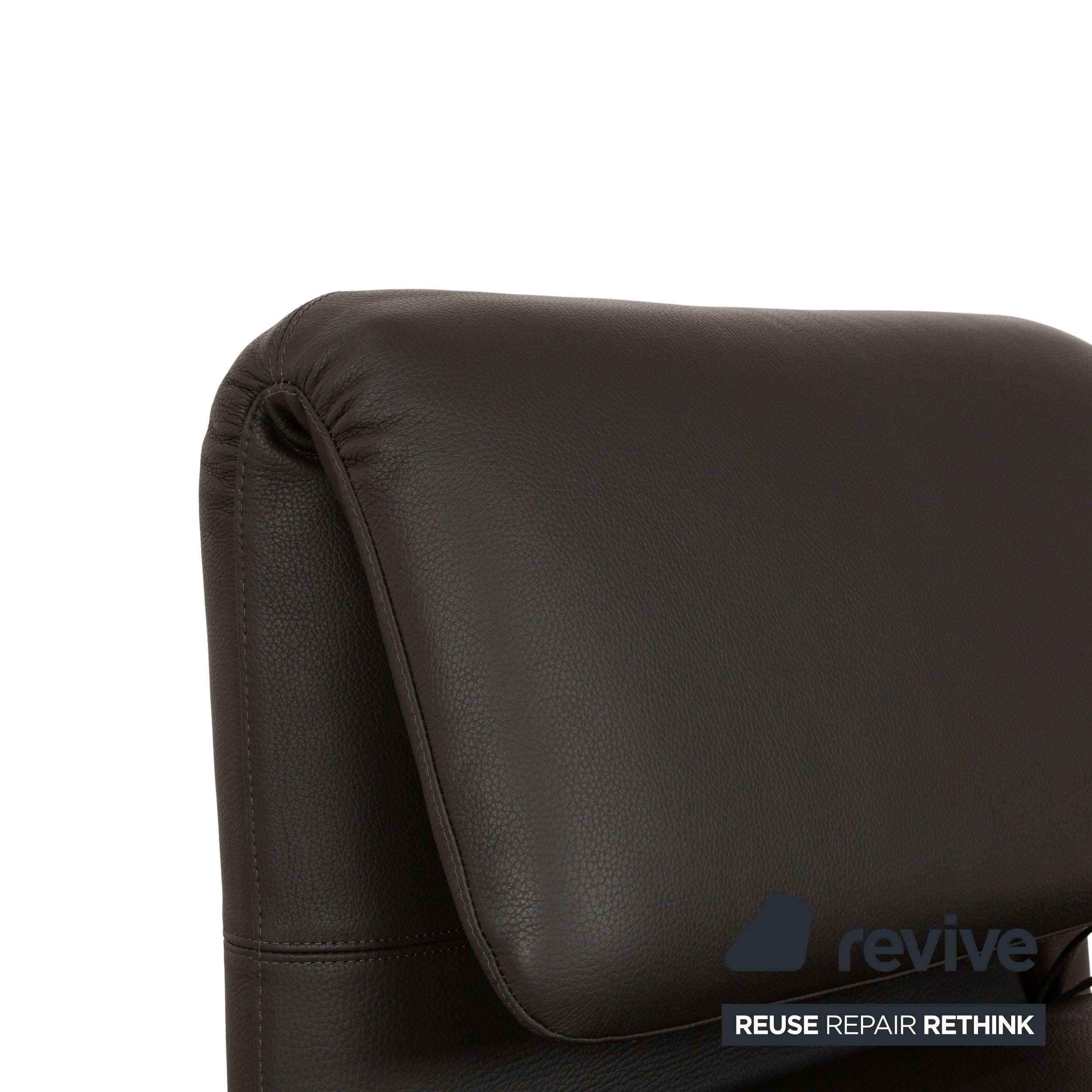 Brühl Roro Leather Armchair Grey Manual Function