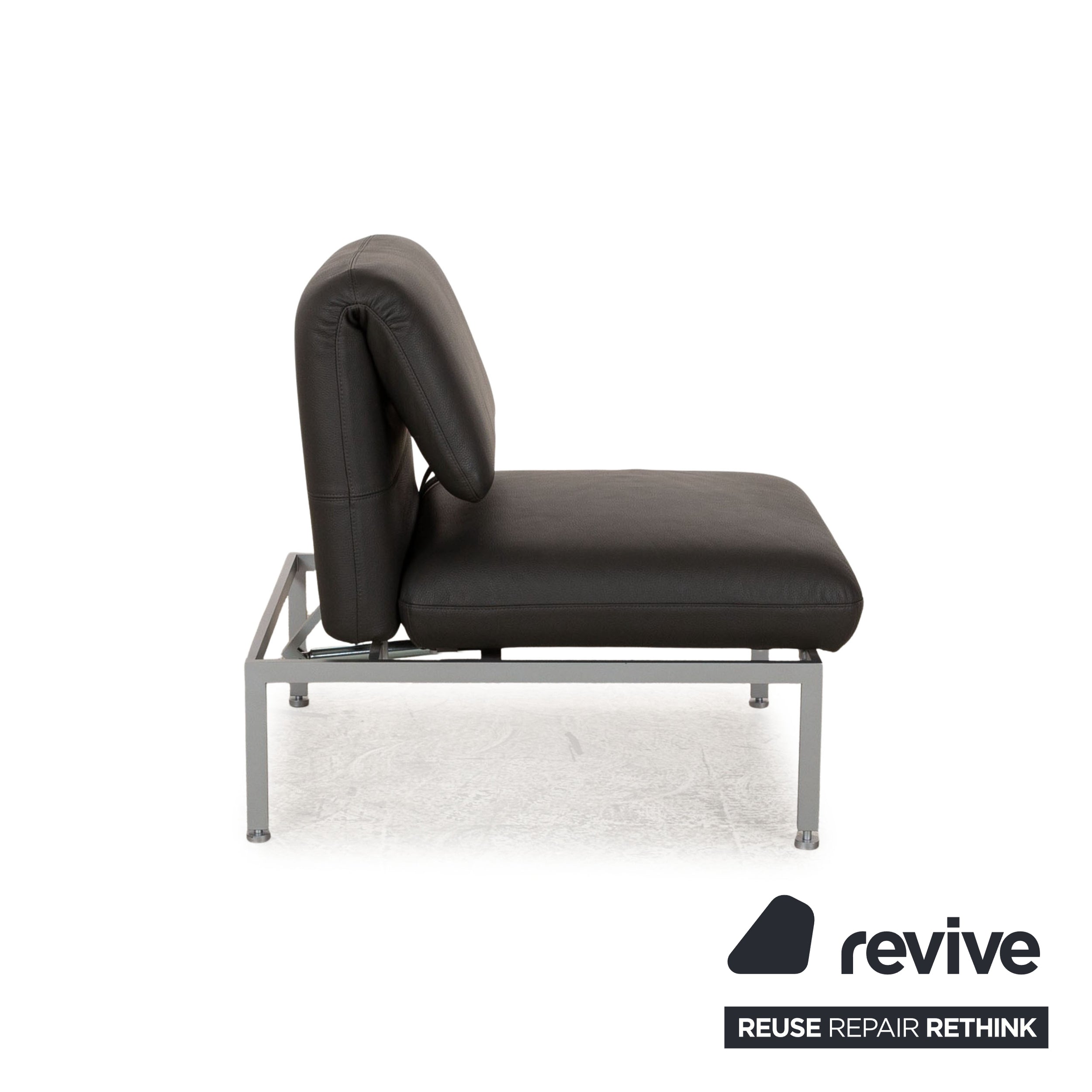 Brühl Roro Leather Armchair Grey Manual Function