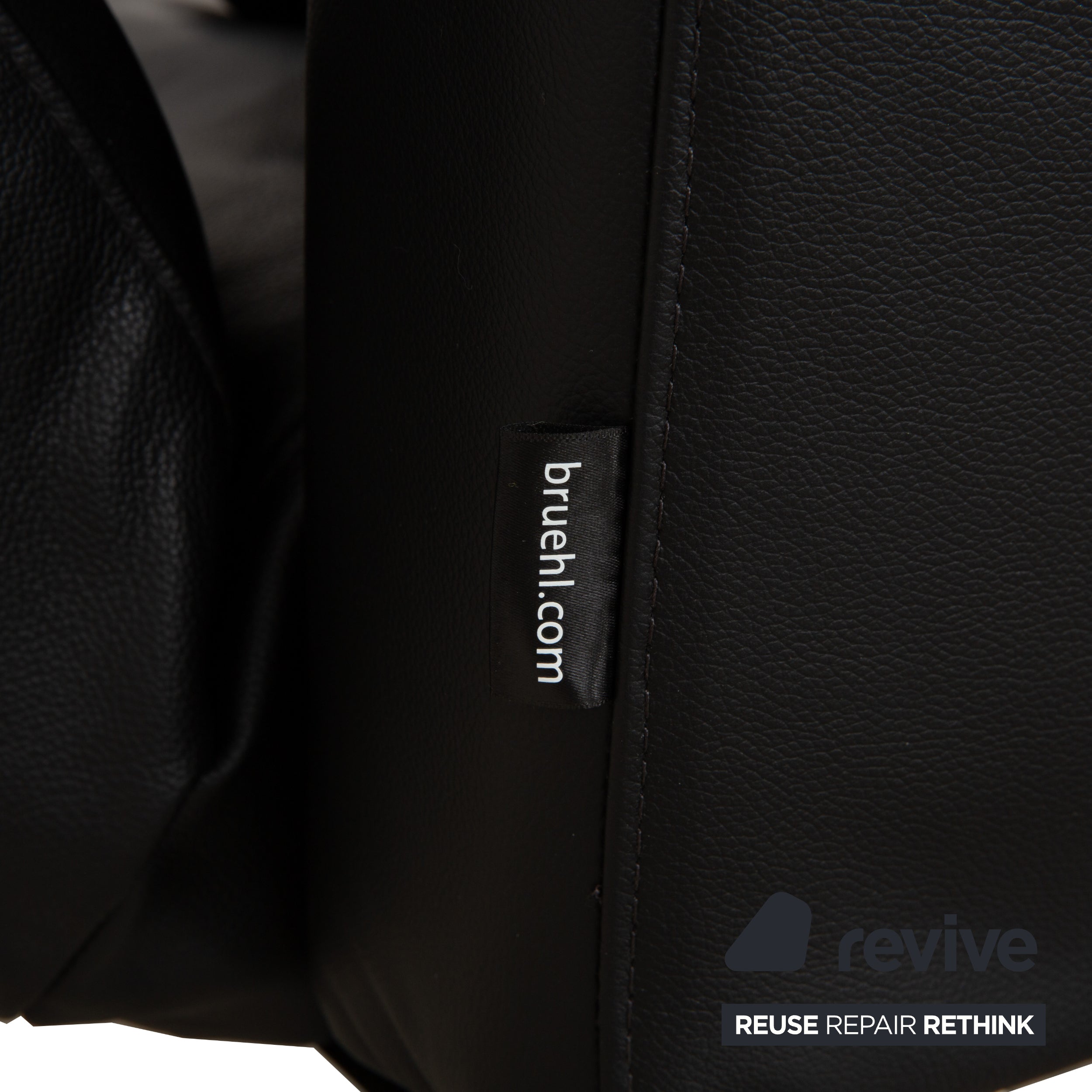 Brühl Roro Leder Zweisitzer Schwarz manuelle Funktion Sofa Couch Schlafsofa