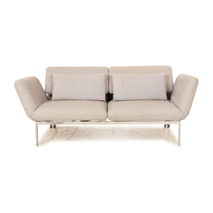 Brühl Roro Stoff Zweisitzer Grau manuelle Funktion Sofa Couch Schlaffunktion