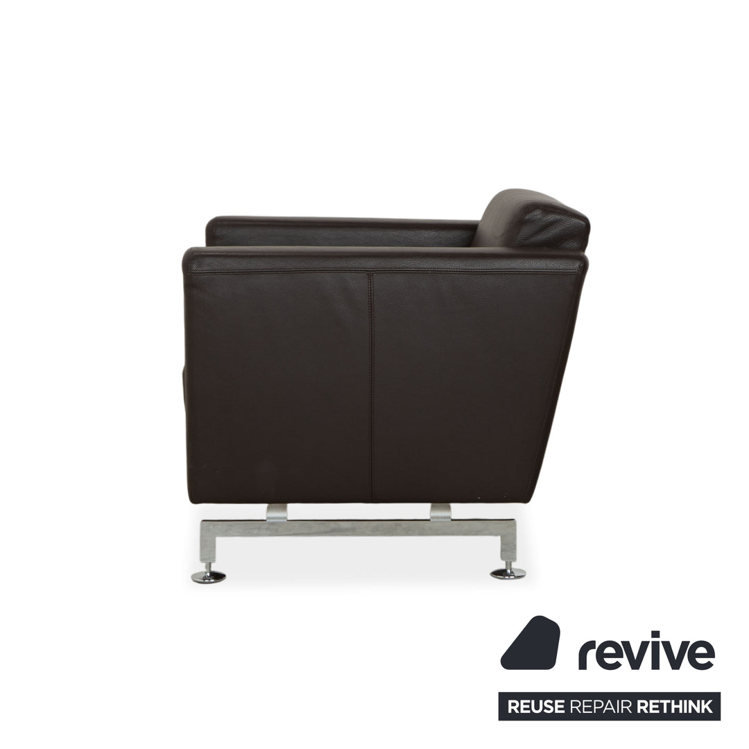 Brühl Serge leather armchair, brown