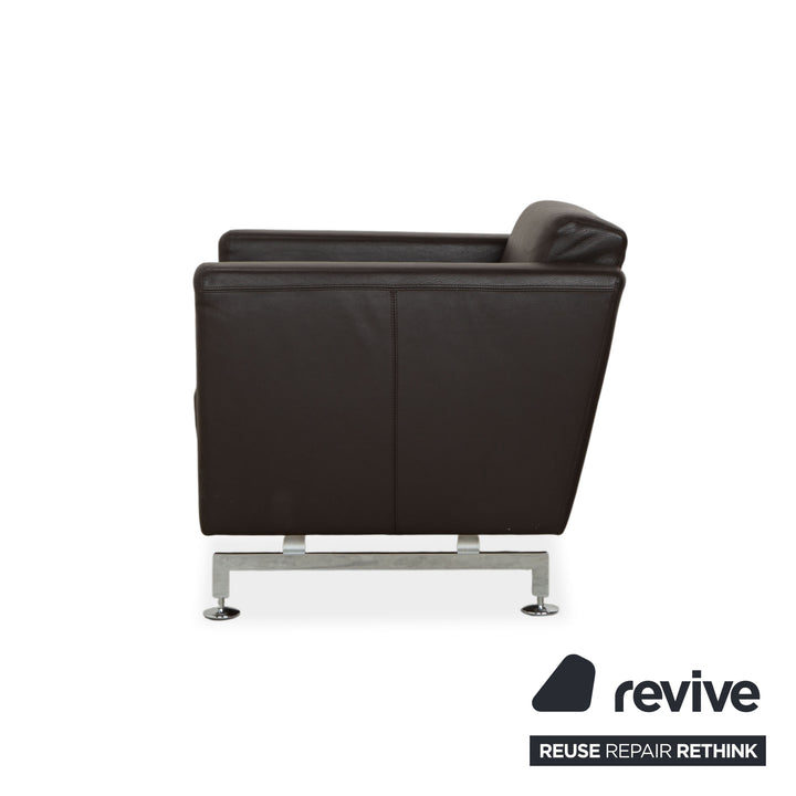 Brühl Serge leather armchair, brown