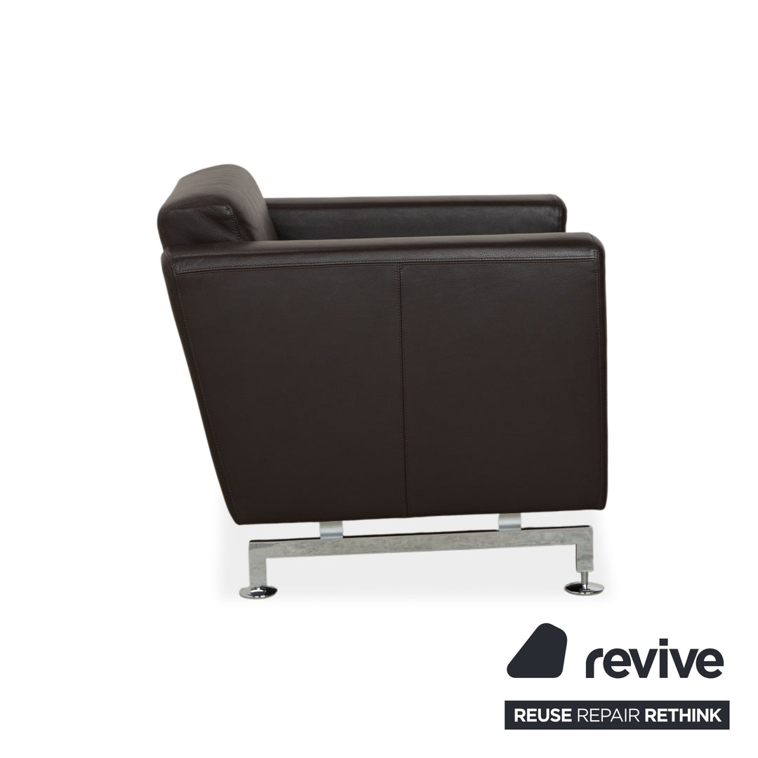 Brühl Serge leather armchair, brown
