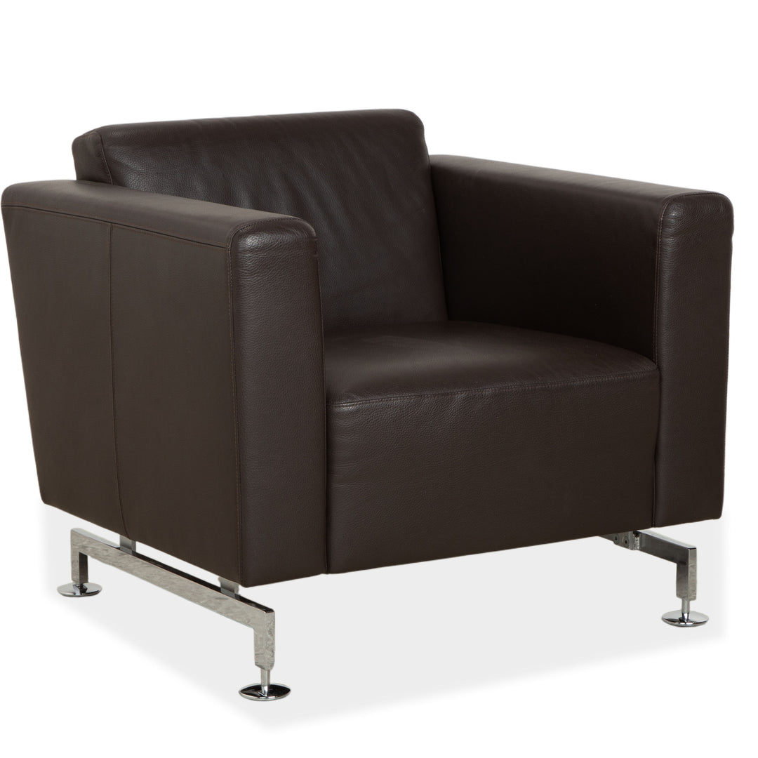 Brühl Serge leather armchair, brown