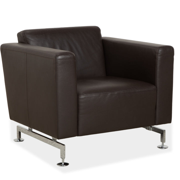 Brühl Serge leather armchair, brown
