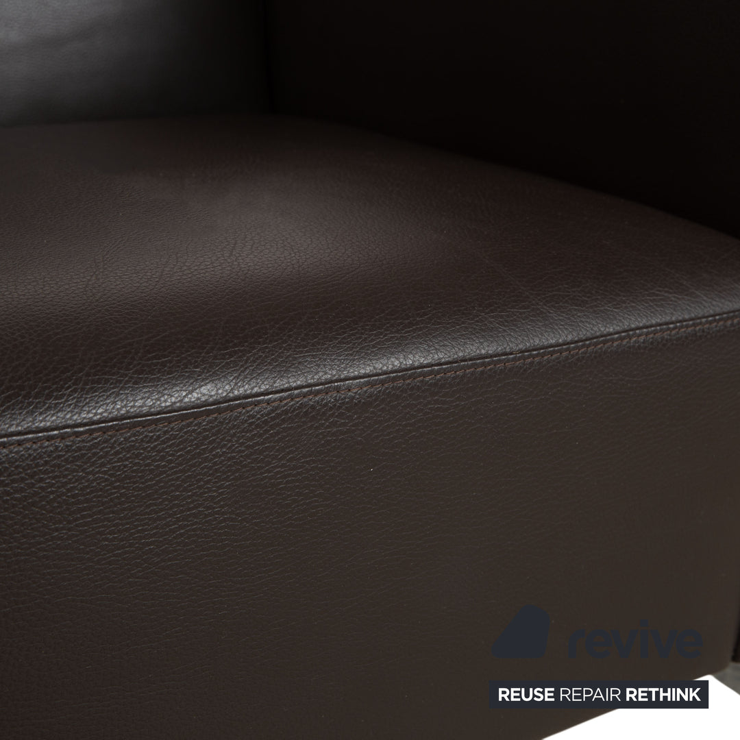 Brühl Serge leather armchair, brown