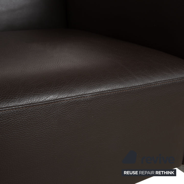Brühl Serge leather armchair, brown