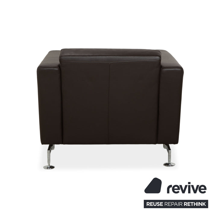 Brühl Serge leather armchair, brown