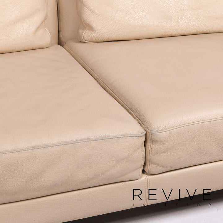 Brühl Moule Leder Sofa Beige Dreisitzer Relaxfunktion Funktion Couch #11683