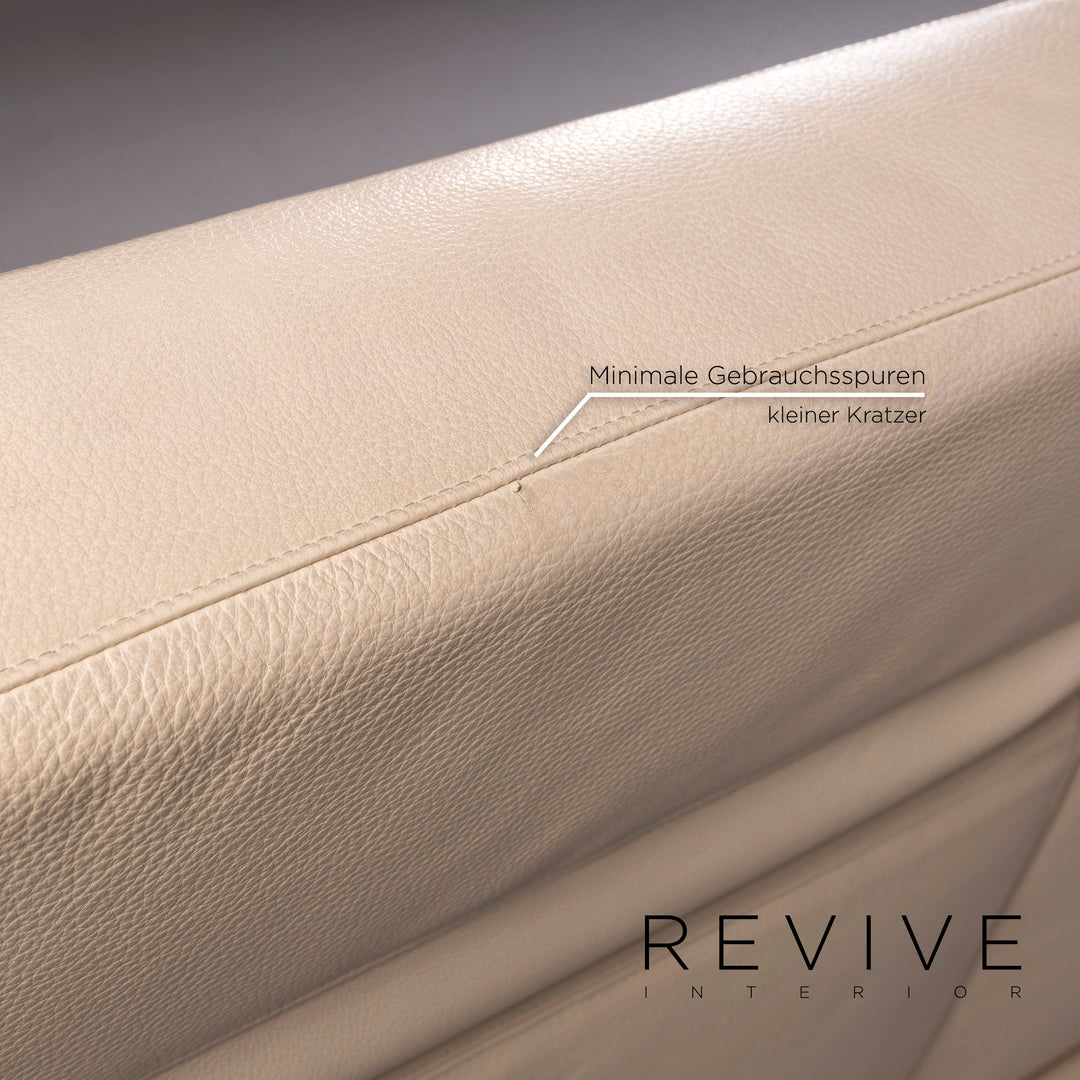 Brühl Moule Leder Sofa Beige Dreisitzer Relaxfunktion Funktion Couch #11683