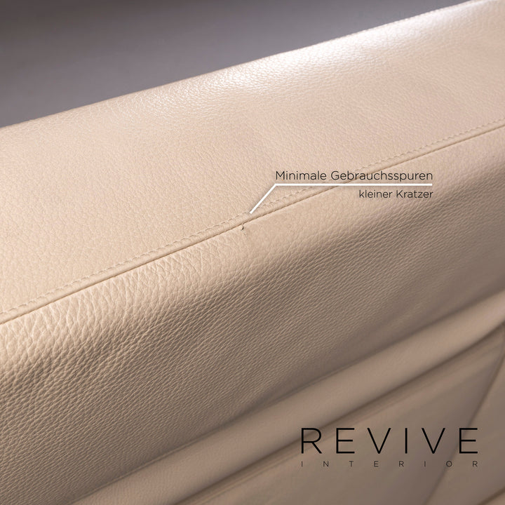 Brühl Moule Leder Sofa Beige Dreisitzer Relaxfunktion Funktion Couch #11683