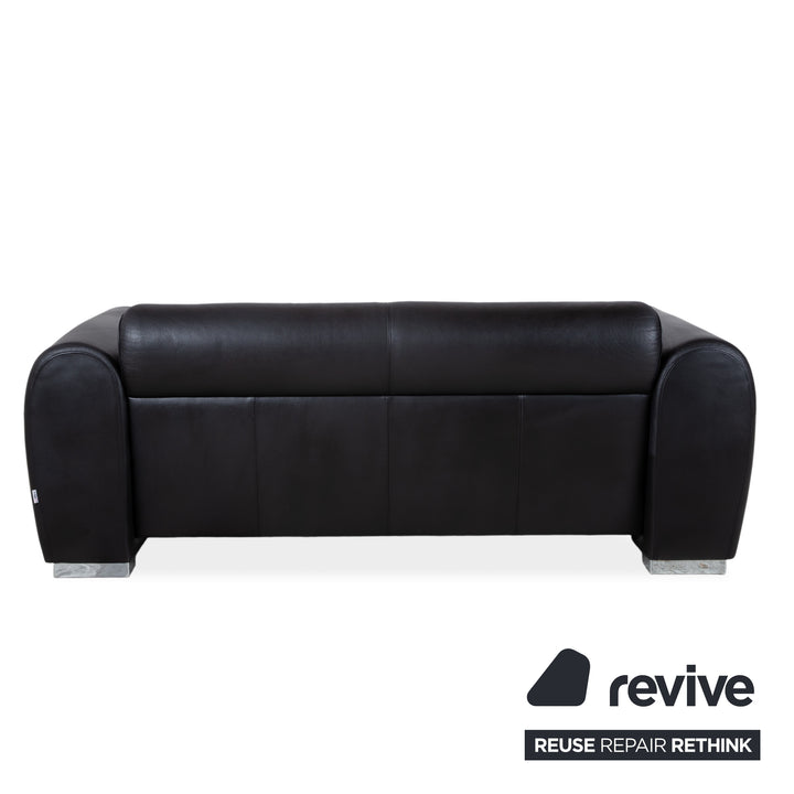 Brühl SUMO Leder Zweisitzer Schwarz Sofa Couch