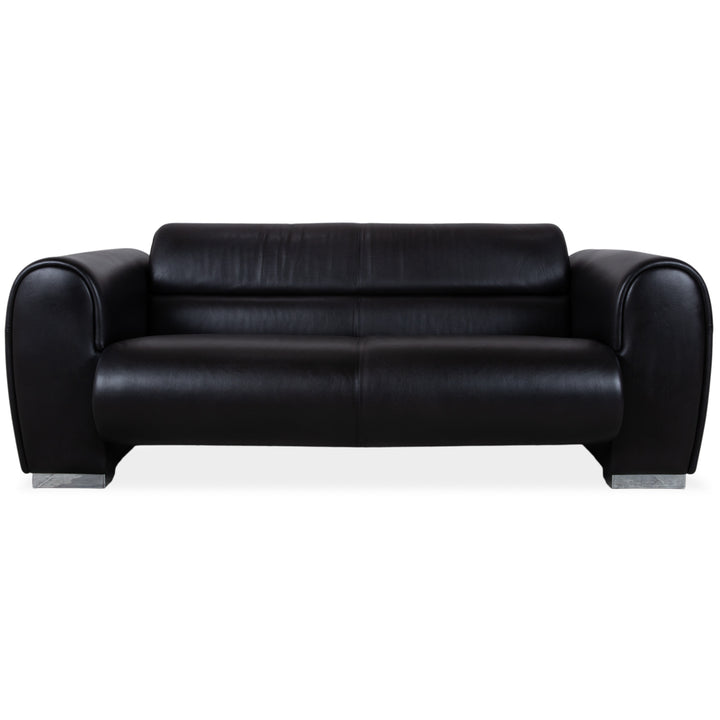 Brühl SUMO Leder Zweisitzer Schwarz Sofa Couch
