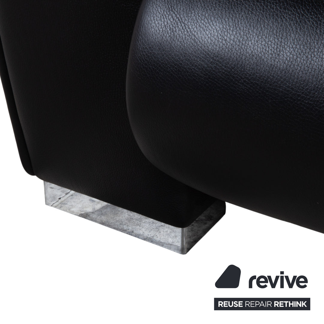 Brühl SUMO Leder Zweisitzer Schwarz Sofa Couch