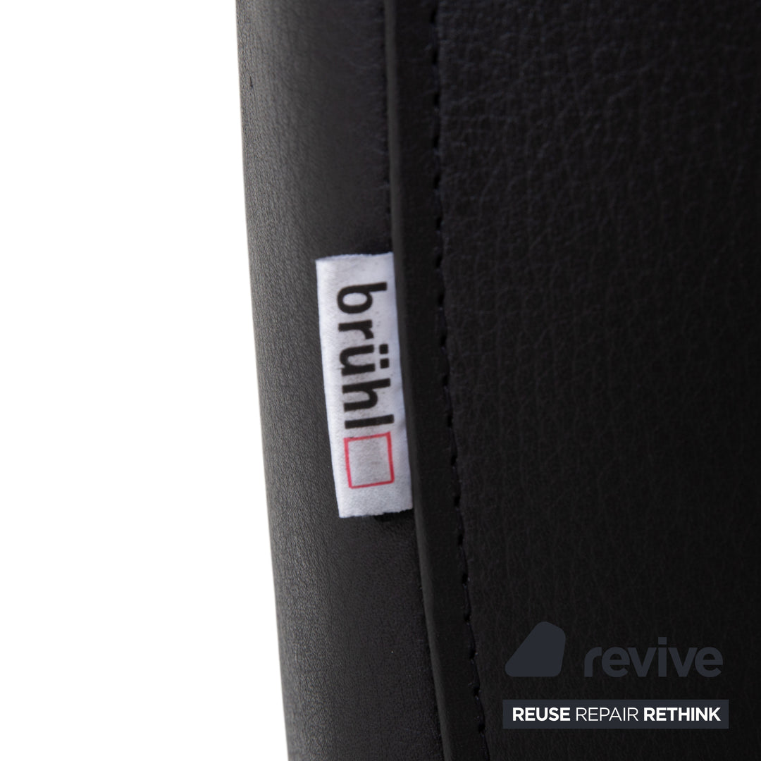Brühl SUMO Leder Zweisitzer Schwarz Sofa Couch