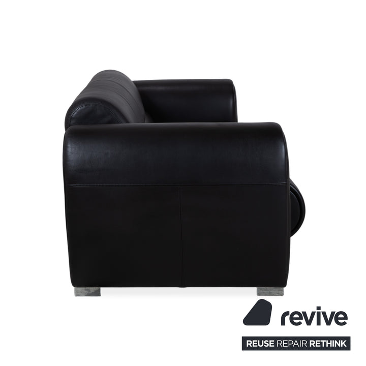 Brühl SUMO Leder Zweisitzer Schwarz Sofa Couch
