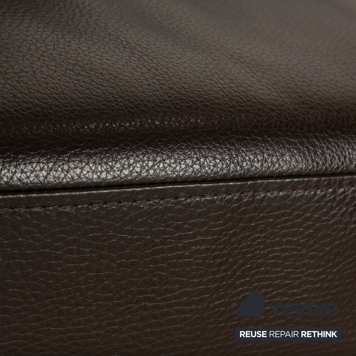 Brühl Sunrise Leather Corner Sofa Brown Sofa Couch manual function