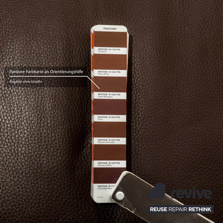 Brühl Sunrise Leather Corner Sofa Brown Sofa Couch manual function