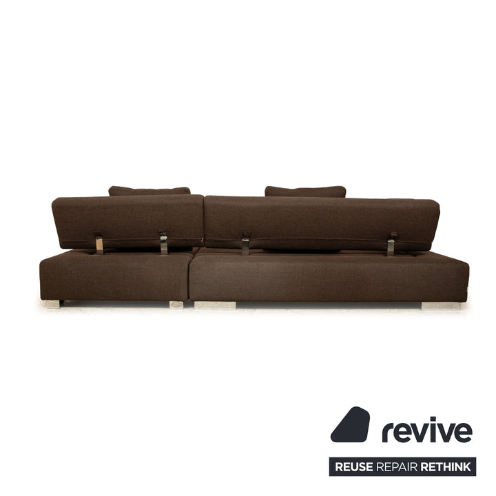 Brühl Sunrise Stoff Ecksofa Braun manuelle Funktion Sofa Couch