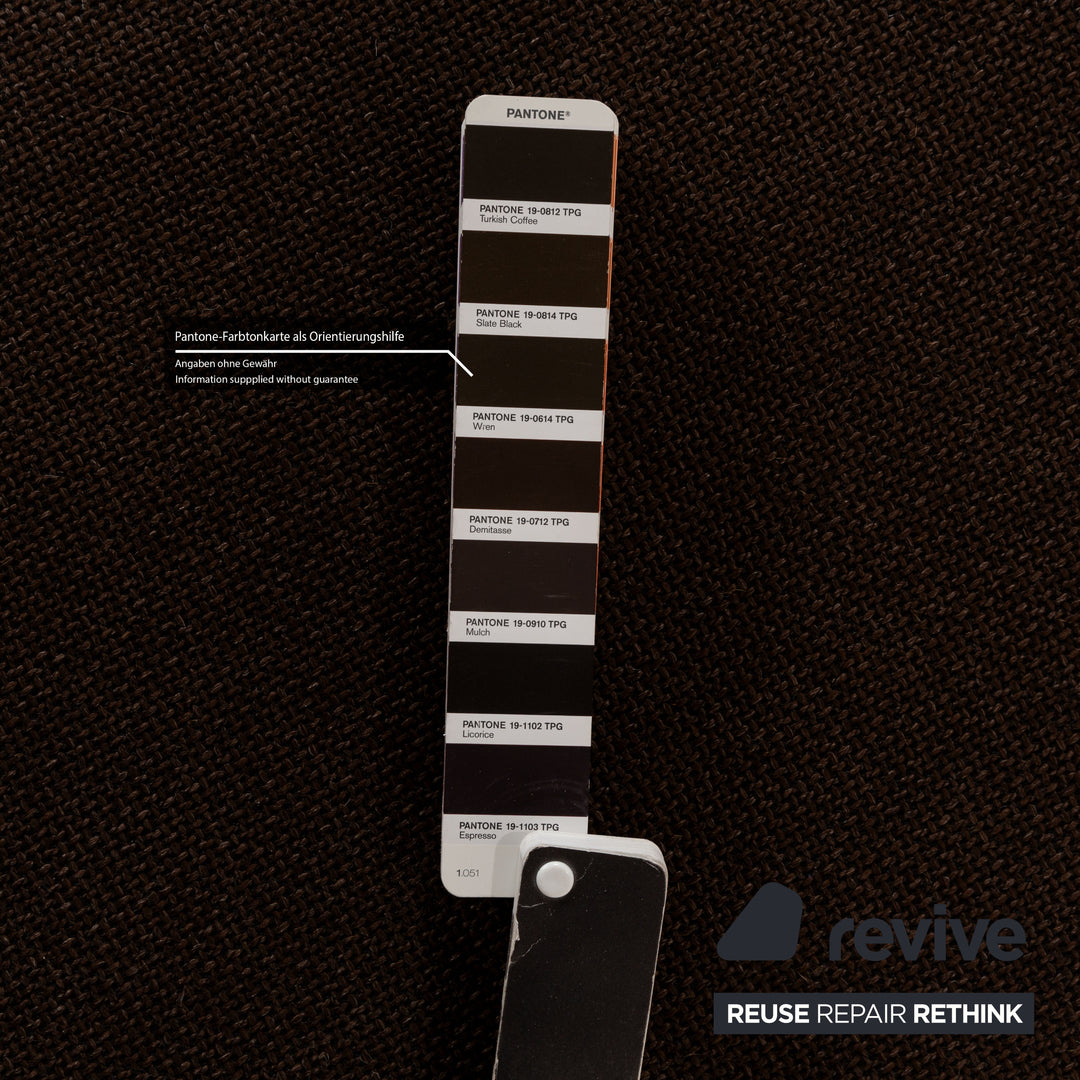 Brühl Sunrise Fabric Stool Brown Chocolate Mocha