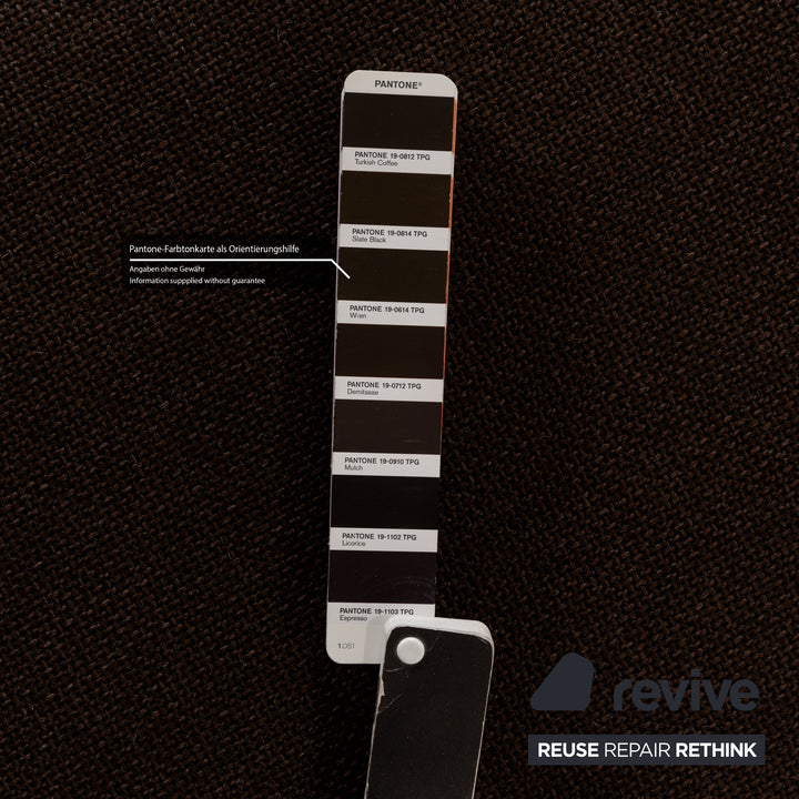 Brühl Sunrise Fabric Stool Brown Chocolate Mocha