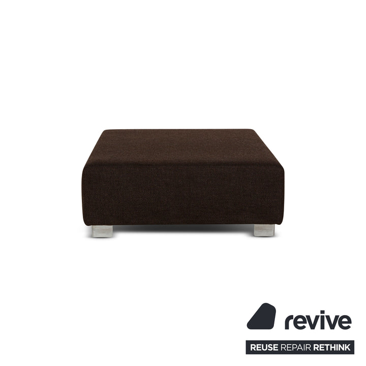 Tabouret en tissu Brühl Sunrise Marron Chocolat Moka