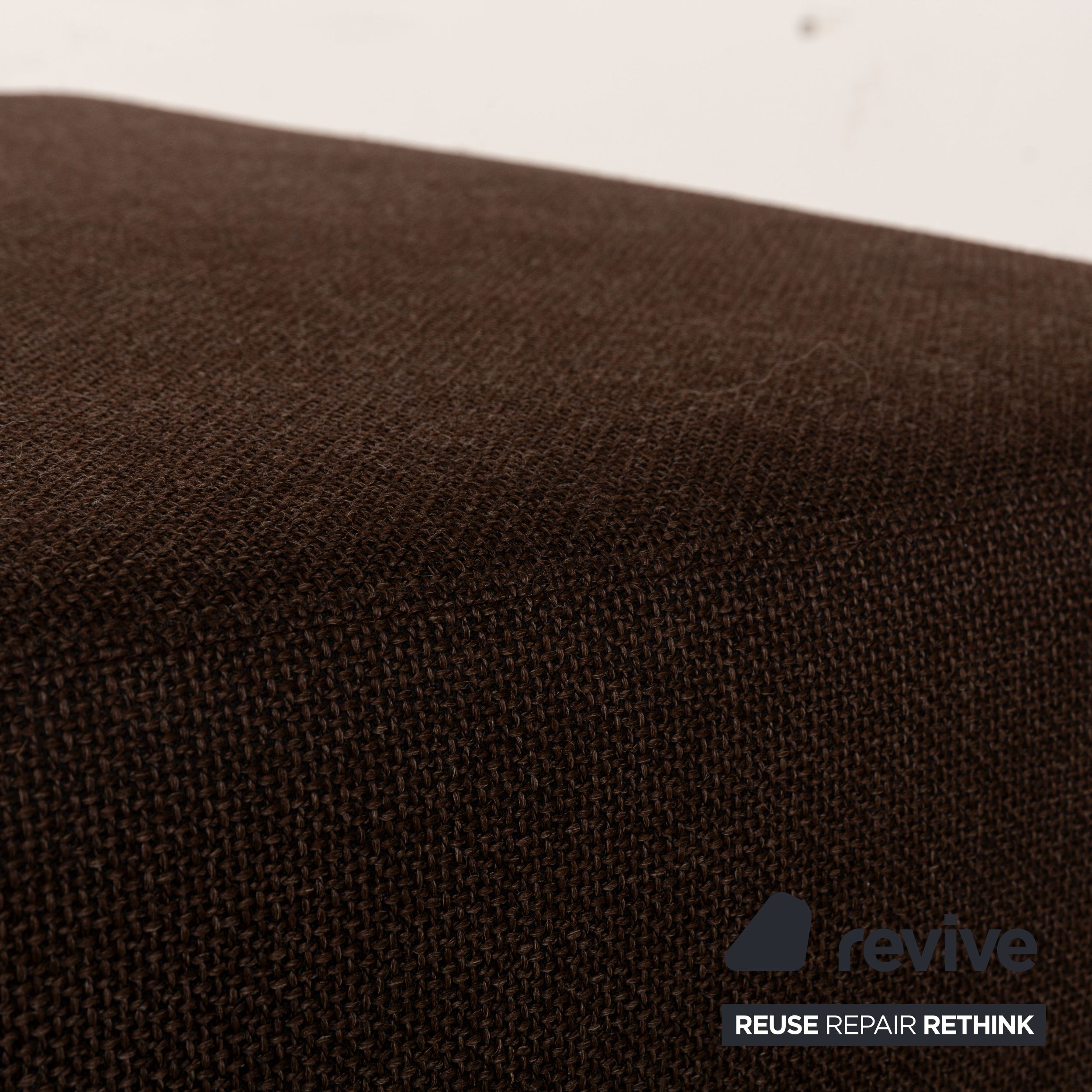 Tabouret en tissu Brühl Sunrise Marron Chocolat Moka