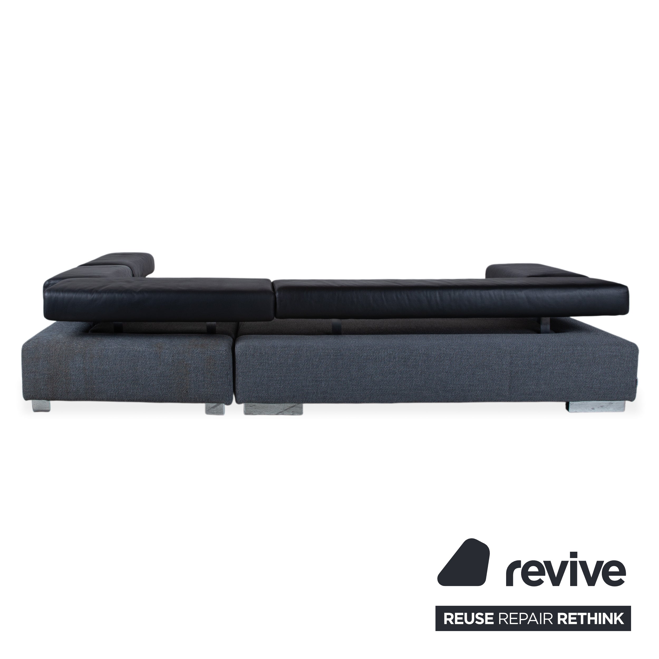 Brühl Sunrise Fabric Leather Corner Sofa Sofa Couch Manual Function