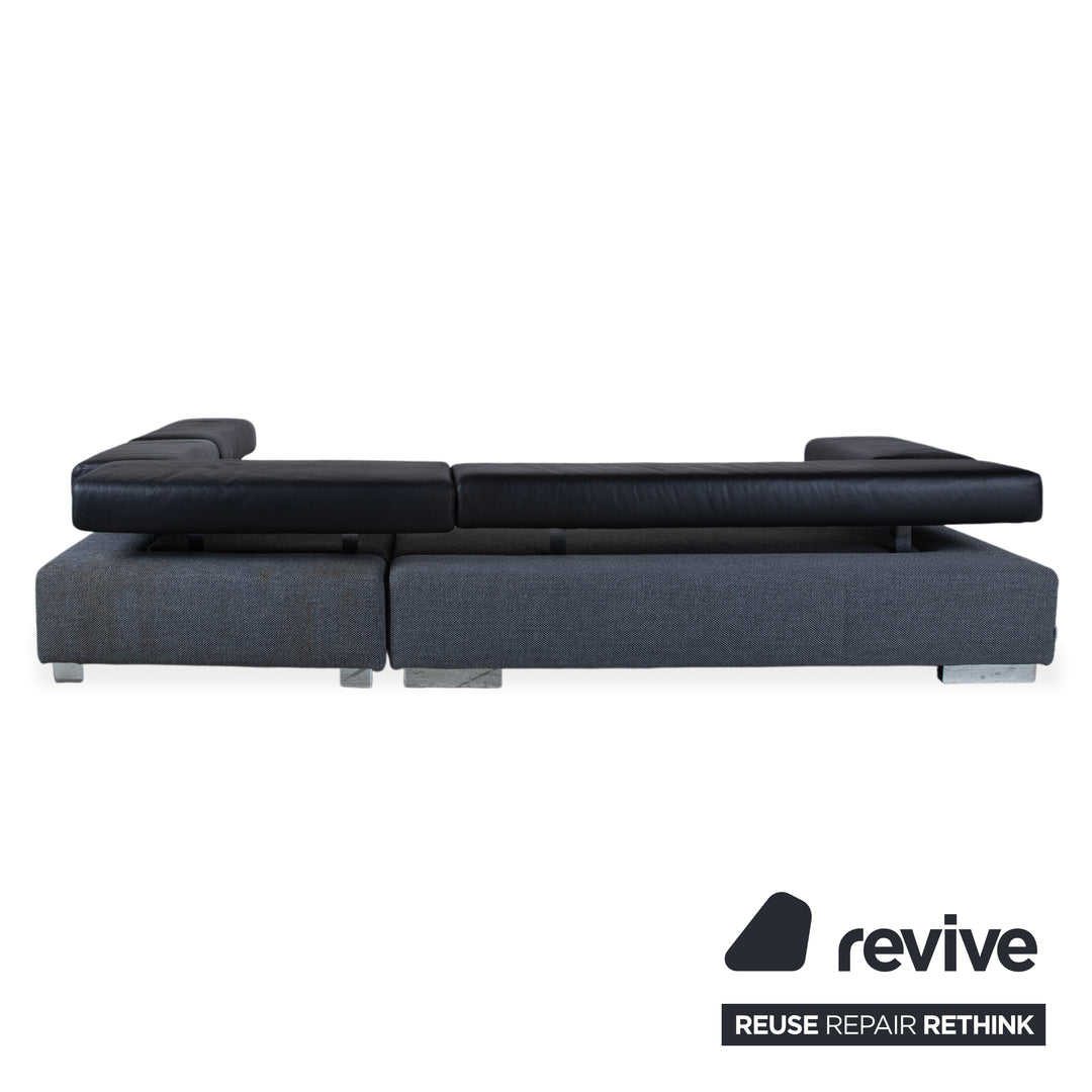 Brühl Sunrise Fabric Leather Corner Sofa Sofa Couch Manual Function