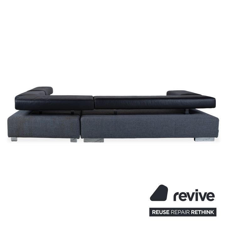 Brühl Sunrise Fabric Leather Corner Sofa Sofa Couch Manual Function