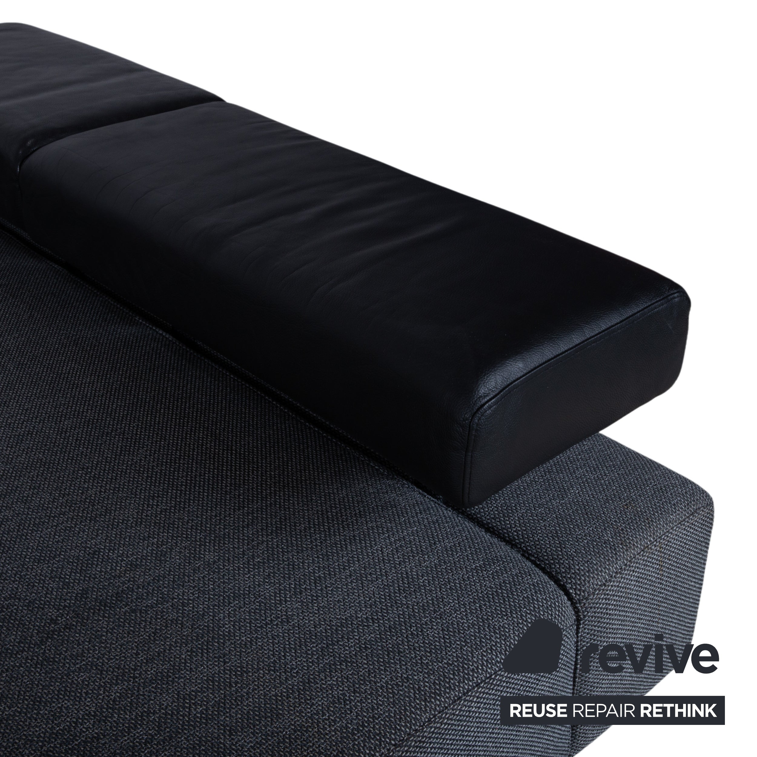 Brühl Sunrise Fabric Leather Corner Sofa Sofa Couch Manual Function