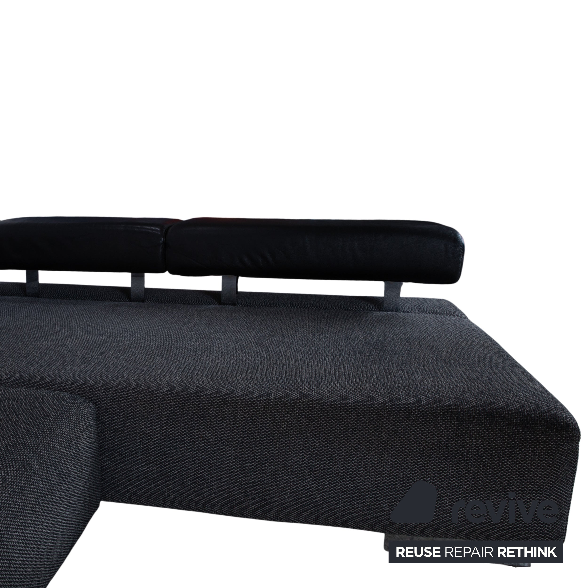 Brühl Sunrise Fabric Leather Corner Sofa Sofa Couch Manual Function