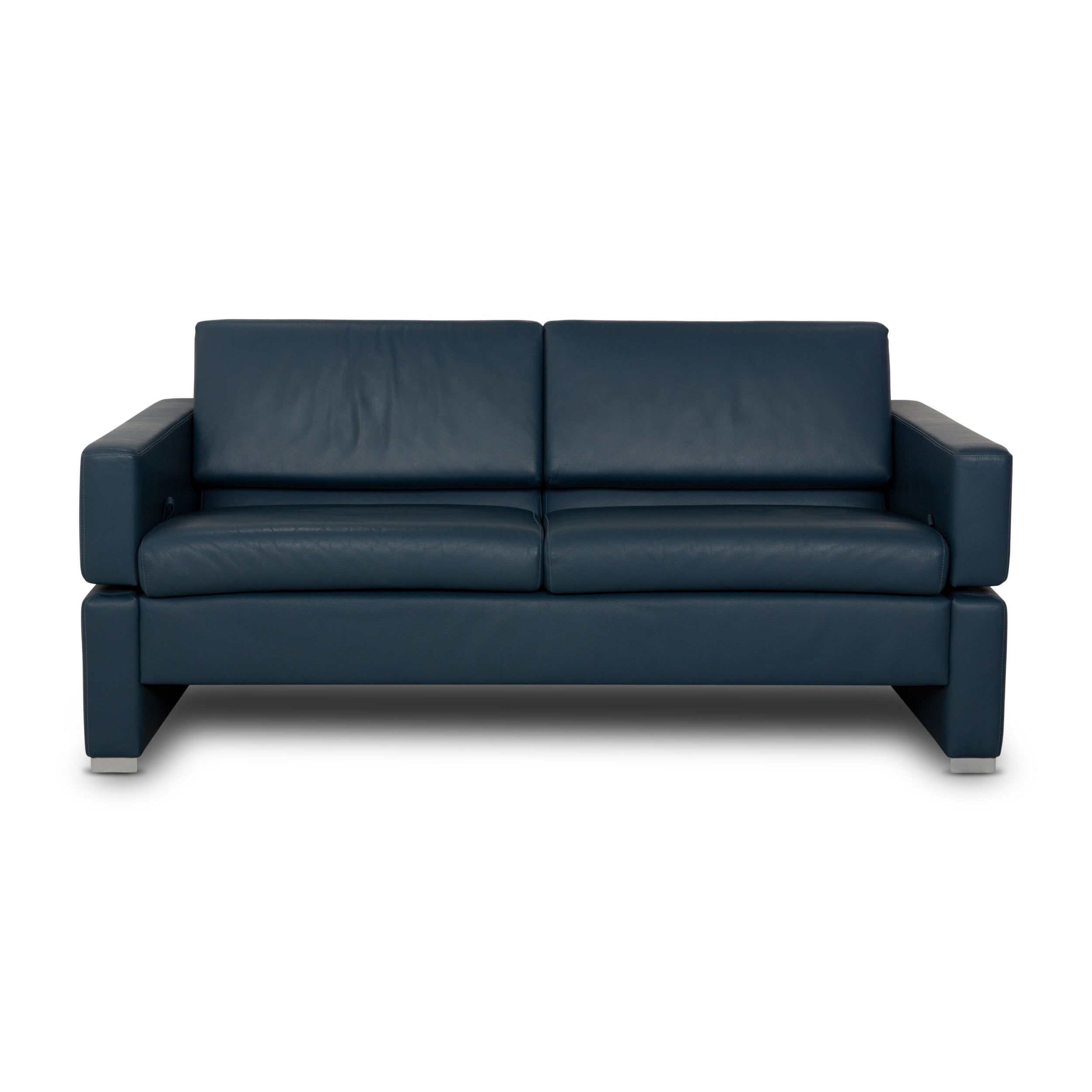Brühl Tomo Leder Zweisitzer Blau manuelle Funktion Sofa Couch