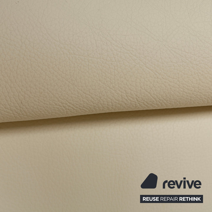 Brühl Tomo Leder Zweisitzer Creme manuelle Funktion Sofa Couch