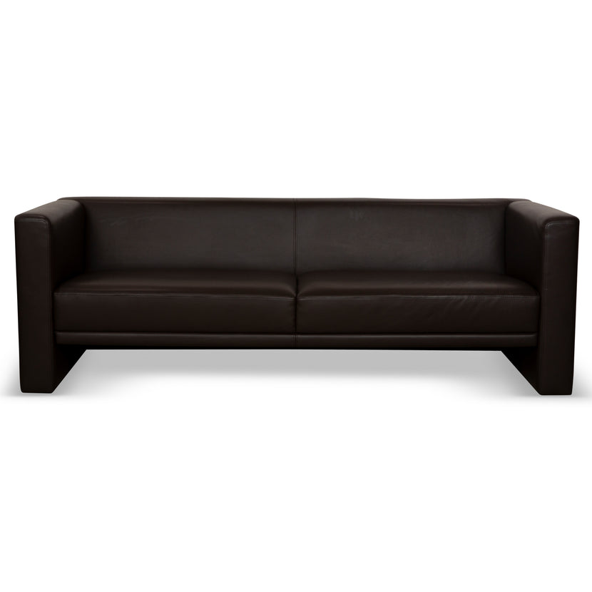 Brühl Visavis Leather Three-Seater Brown Sofa Couch