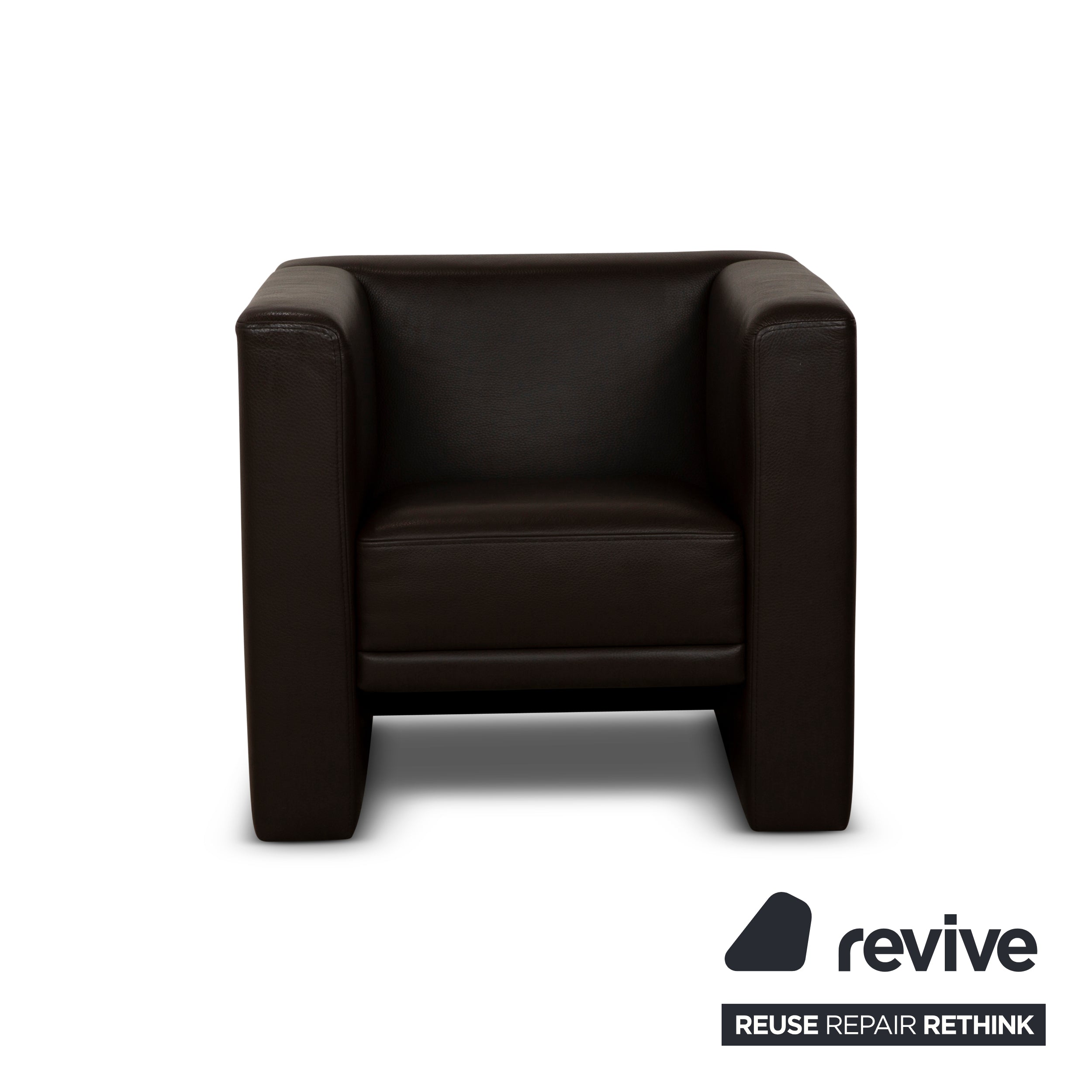 Brühl Visavis Leather Armchair Brown