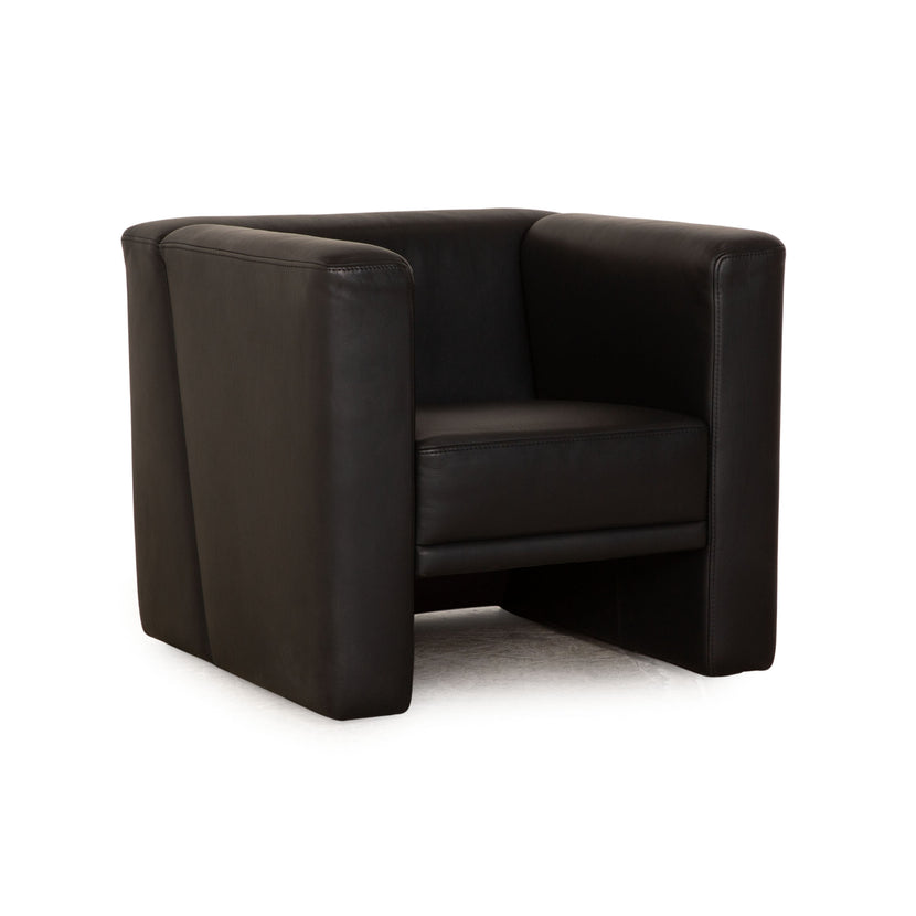 Brühl Visavis Leather Armchair Black