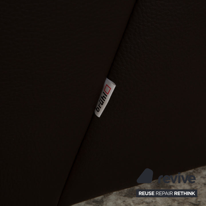 Brühl Visavis Leder Zweisitzer Braun Sofa Couch