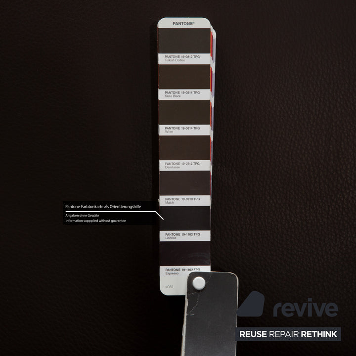 Brühl Visavis Leder Zweisitzer Braun Sofa Couch