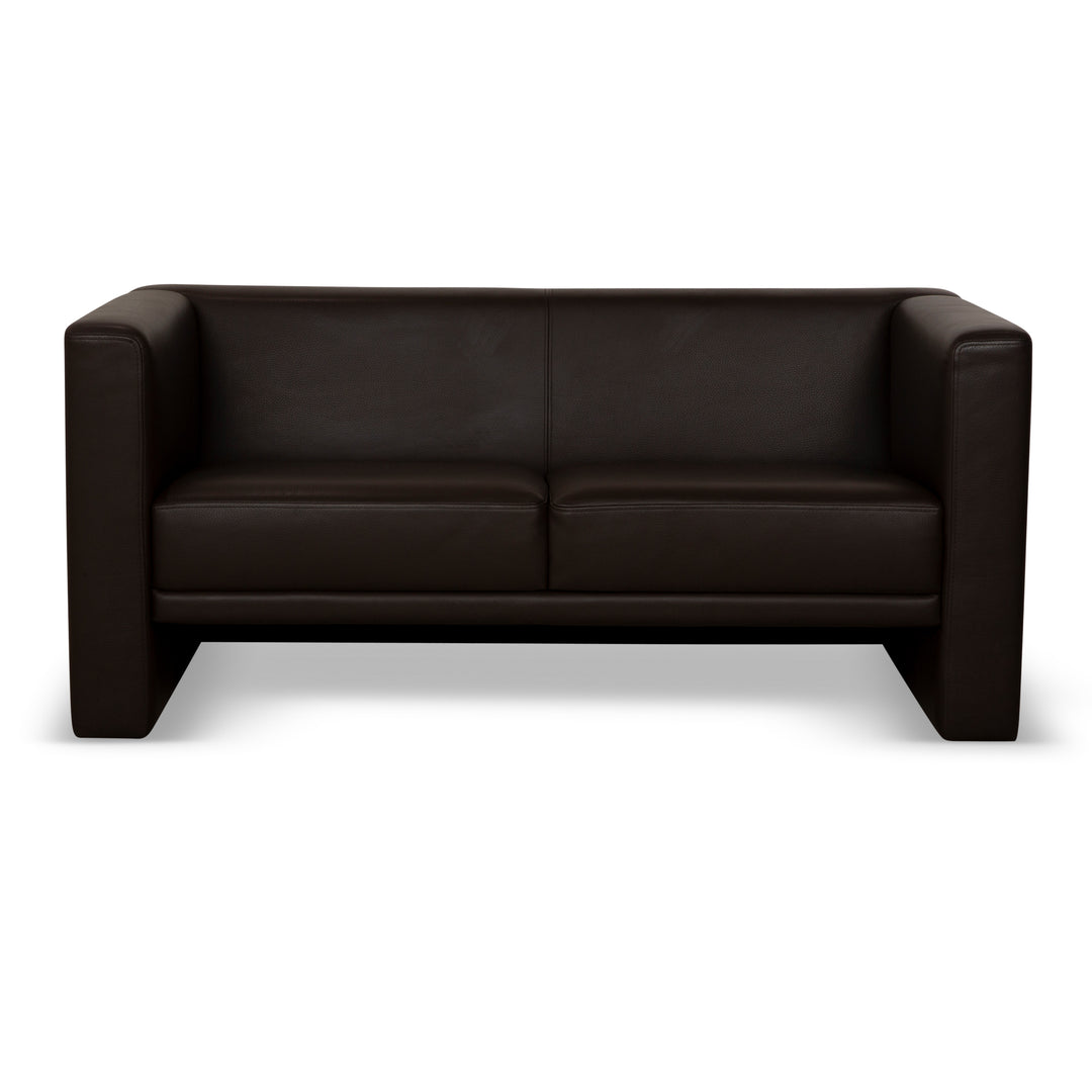 Brühl Visavis Leder Zweisitzer Braun Sofa Couch