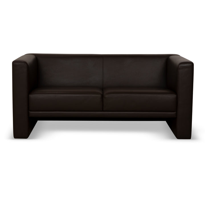 Brühl Visavis Leder Zweisitzer Braun Sofa Couch
