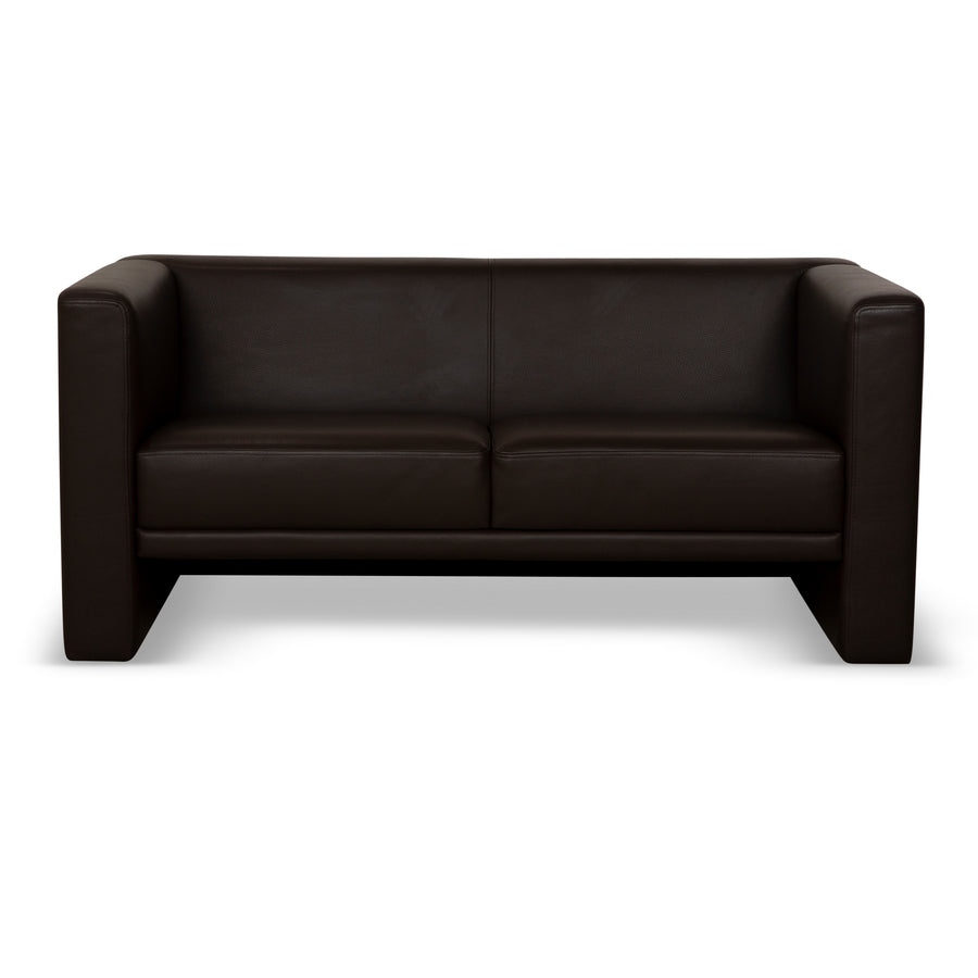 Brühl Visavis Leder Zweisitzer Braun Sofa Couch