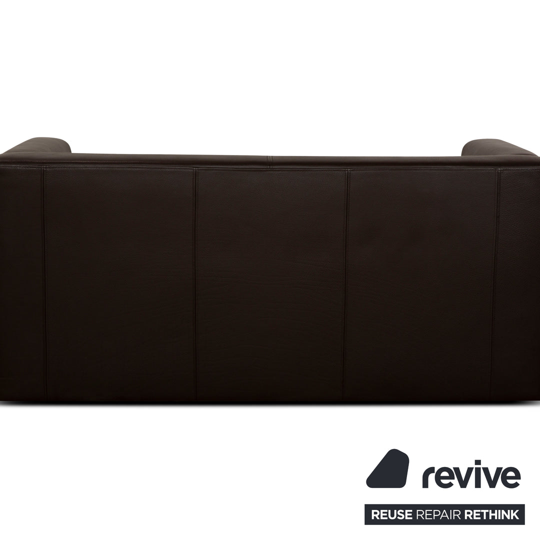 Brühl Visavis Leather Two-Seater Brown Sofa Couch